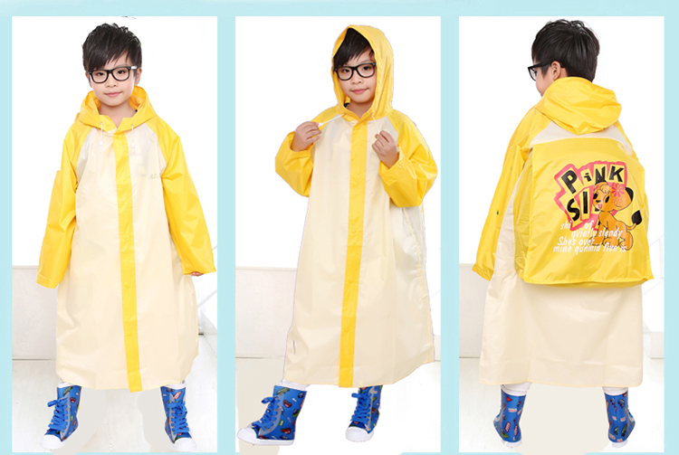 
                                                                                天堂儿童雨衣卡通带书包位男女童宝宝雨披小学生雨衣N007 蓝色 XXXL                