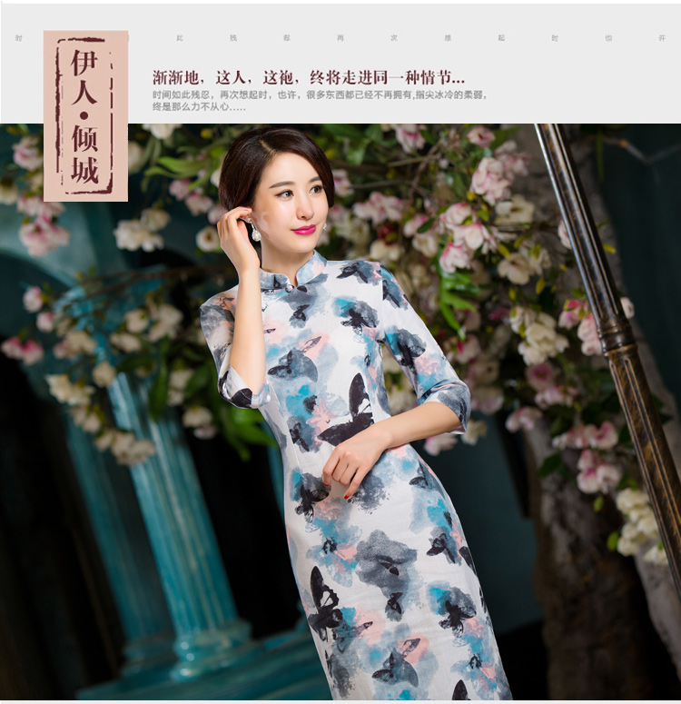 Oh, 2015 New fall blog for women of nostalgia for the video in the thin qipao Sau San large cuff improved linen long skirt qipao garden XXL picture, prices, brand platters! The elections are supplied in the national character of distribution, so action, buy now enjoy more preferential! As soon as possible.