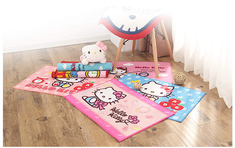 
                                        hello kitty系列 卡通地垫 加厚植绒包边浴室地垫客厅卧室门垫 KT猫地垫 大脸猫 54X60CM                