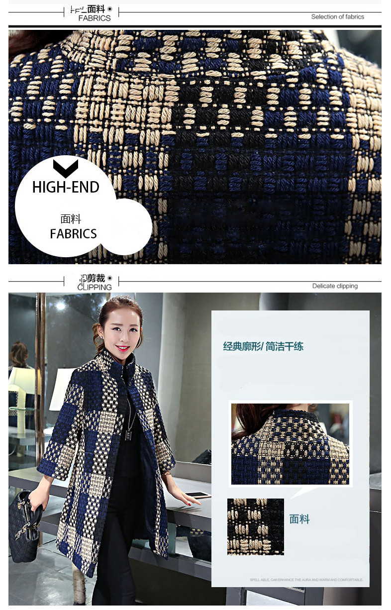  The new winter cherrymix tartan coats Korean in Sau San long-sleeved coarse wool terylene 7 sub-coats gross? female 9020 dark blue jacket XL Photo, prices, brand platters! The elections are supplied in the national character of distribution, so action, buy now enjoy more preferential! As soon as possible.