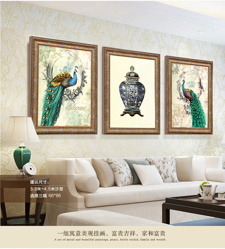 有家 装饰画客厅欧式 百合双联画 56*76cm成品尺寸