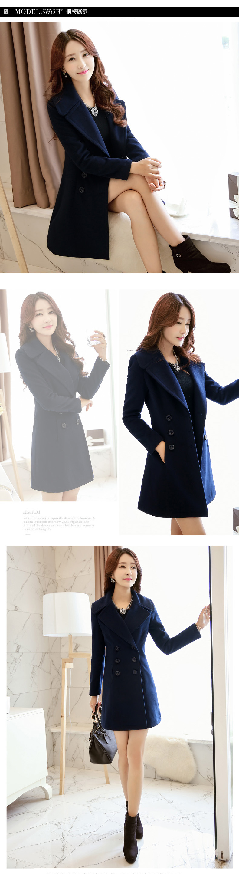 Barbie Xu 2015 autumn and winter times new for women small-wind Korean girl in gross? jacket long hair? coats female Sau San Navy XL Photo, prices, brand platters! The elections are supplied in the national character of distribution, so action, buy now enjoy more preferential! As soon as possible.