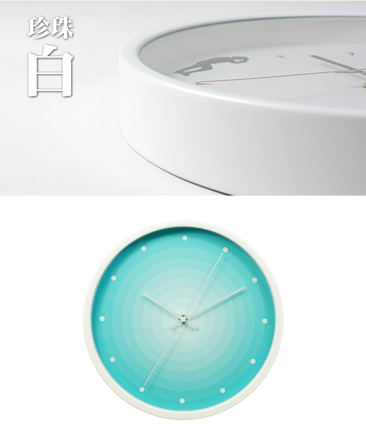
                                        极客库 GeekCook 深海幽光圆形简约静音卧室钟表时钟 挂表 红色                