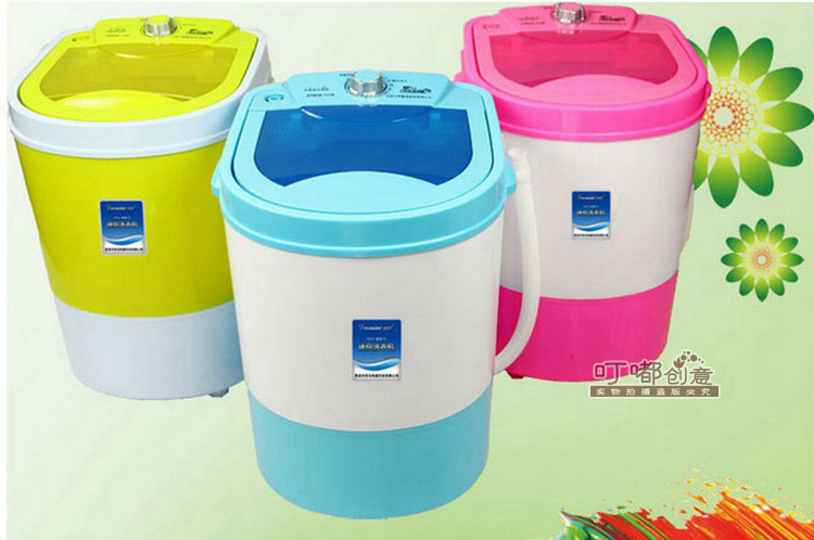 迷你洗衣机小型 洗脱带甩干强动力半自动洗脱