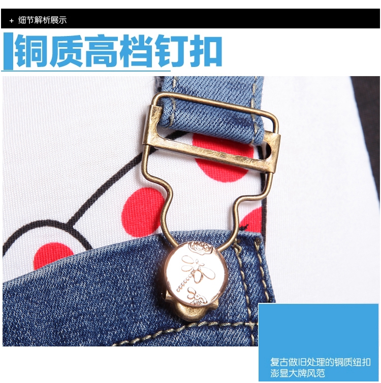 意迪米2015学生新款韩版可拆卸背带牛仔裤小脚裤女士长裤M1-4 919 32码