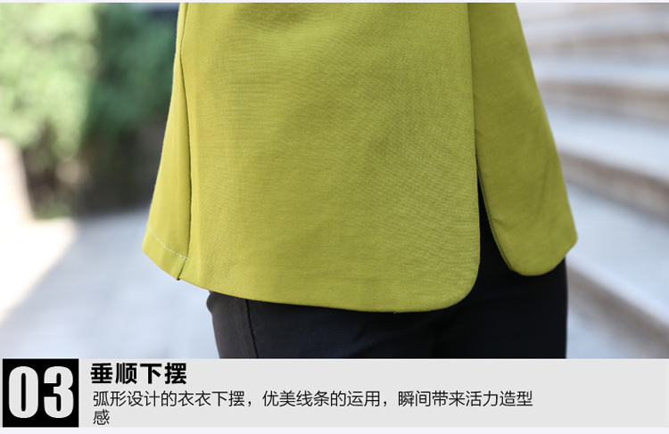 玖寸绿秋装短外套西装外套女韩版小西装通勤百搭女士小西服修身休闲小西装OL职场外套8609 浅绿色 XXXL