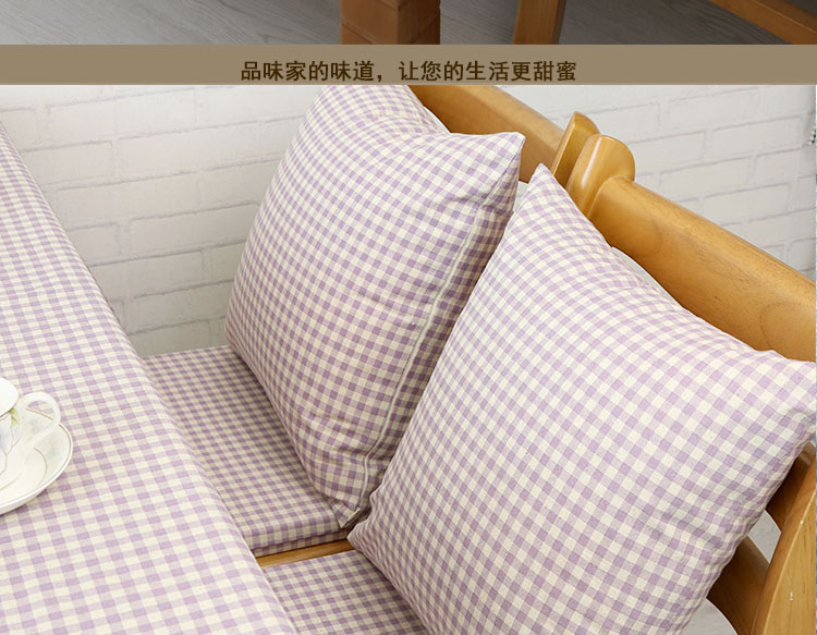 
                                                            素茧家居 加厚亚麻格子餐桌布布艺茶几布工作台布防尘盖巾布棉麻桌布椅套装可定制桌布尺寸 浅蓝色格子 90*135cm                