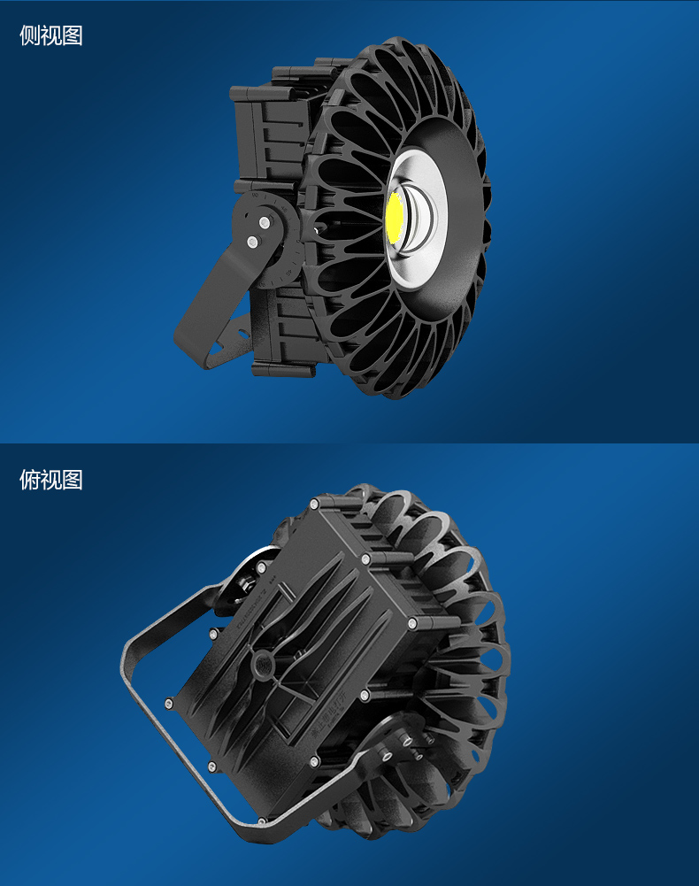 海阁拉斯 LED防爆灯 加油站厂房工矿投光泛光仓库车间照明灯具80W100W150W 80W支架式防爆灯 珠光银 暖白