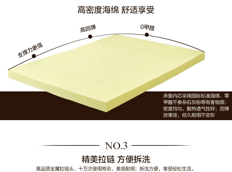 
                                                                                丹姆菲尊享 高密度海绵床垫床褥子单双人定做加厚学生宿舍酒店榻榻米被褥垫冬季 厚度5cm(提花外套) 0.9mx1.9m                