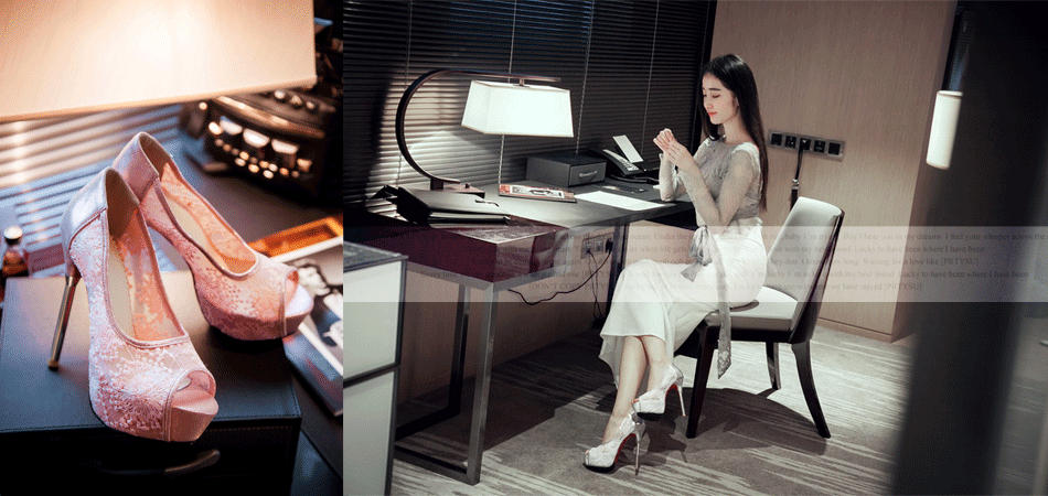 黛斯蕾妃春季新款欧美蕾丝镂空网状鱼嘴防水台超高跟女单鞋时尚性感