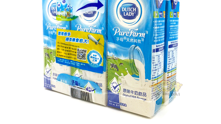 荷兰进口牛奶dutchlady子母巧克力牛奶225ml*6盒 巧克力味