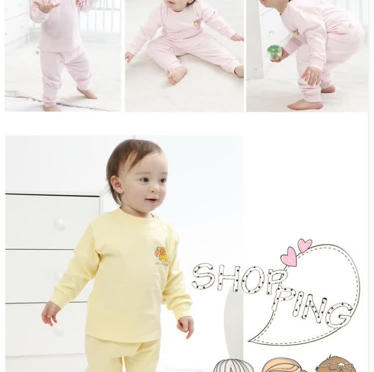<em>北极绒</em>新品儿童<em>睡衣</em>婴幼儿夏季纯棉内衣套装空