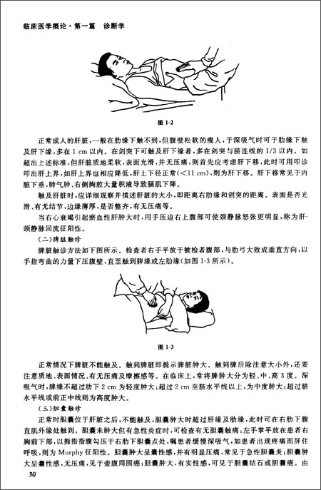 版权页 插图(一)肝浊音界叩诊 叩诊可确定