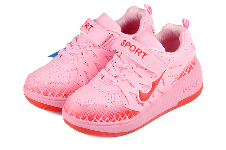 TJ双轮<em>暴走鞋</em>儿童<em>女</em>童鞋隐形按钮单轮<em>暴走鞋</em>