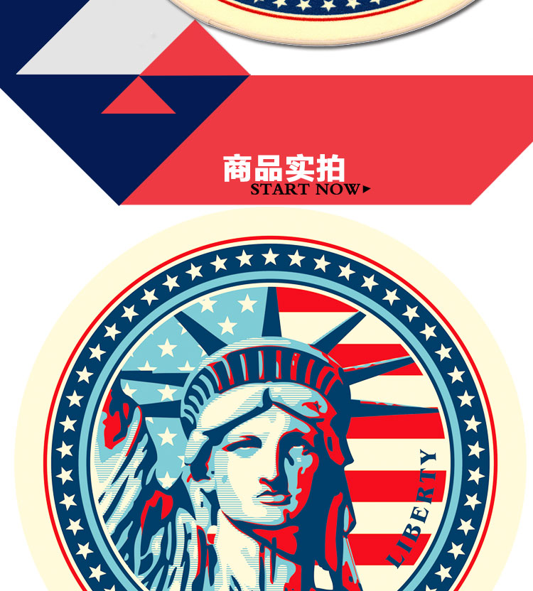 毯客创意圆毯系列新款欧美复古自由女神圆形地毯电脑椅毯 经典女神 100CM圆毯