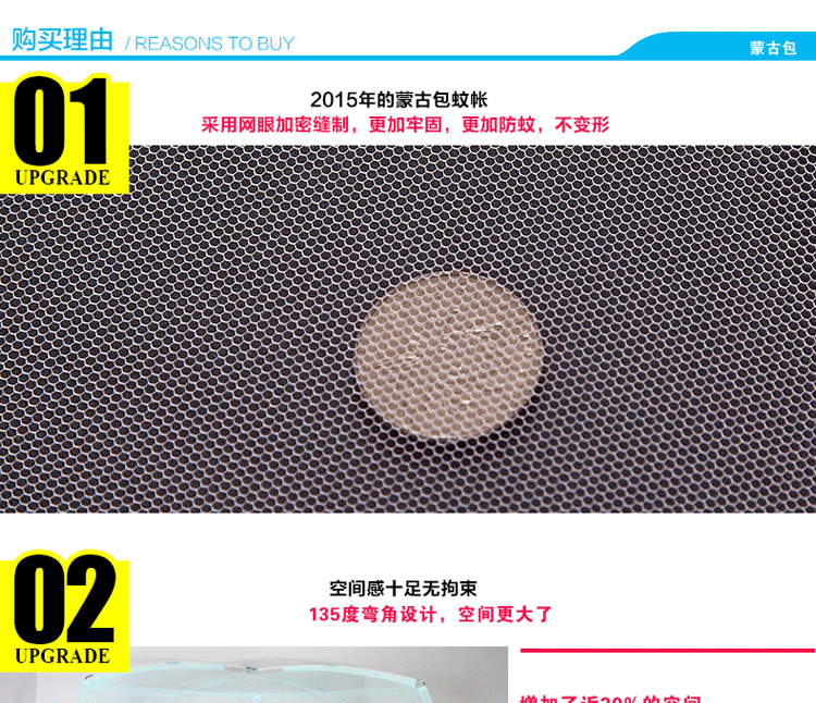 添富贵家纺 蒙古包蚊帐 便携式学生上下铺蚊帐 单人宿舍双层床子母床拉链式纹帐 白色蓝边 90*190*100cm