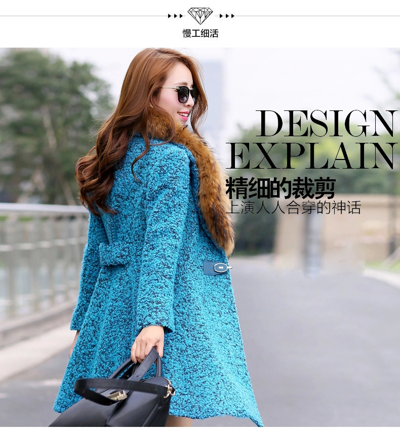 Charlene Choi 2015 autumn and winter and new gross girls jacket? Long woolen coat gross? coats of Sau San a wool coat female 8861# Peacock Blue 2XL Photo, prices, brand platters! The elections are supplied in the national character of distribution, so action, buy now enjoy more preferential! As soon as possible.