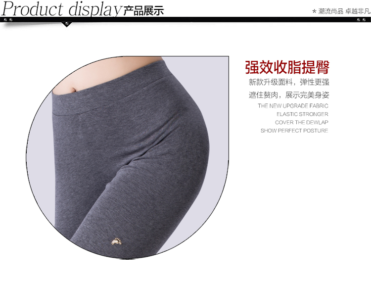 梵采儿2015秋冬新款 打底裤外穿薄款女裤秋长裤高腰弹力小脚裤15808 深蓝色 均码