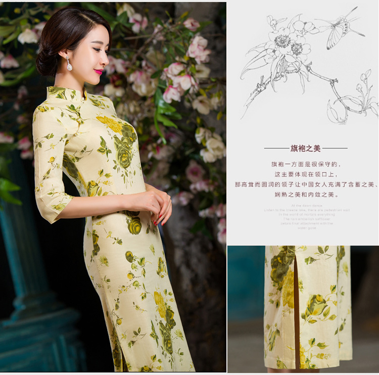 Oh, 2015 New fall blog for women of nostalgia for the video in the thin qipao Sau San large cuff improved linen long skirt qipao garden XXL picture, prices, brand platters! The elections are supplied in the national character of distribution, so action, buy now enjoy more preferential! As soon as possible.