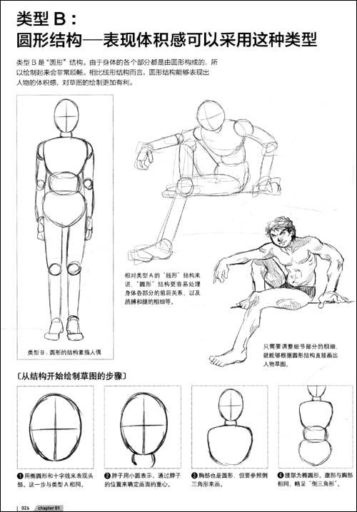 超级漫画素描技法人物结构篇 荻野仁 青春与动漫绘本艺术 书籍