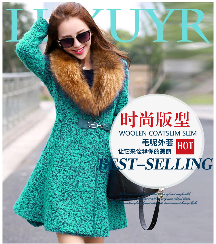 Charlene Choi 2015 autumn and winter and new gross girls jacket? Long woolen coat gross? coats of Sau San a wool coat female 8861# Peacock Blue 2XL Photo, prices, brand platters! The elections are supplied in the national character of distribution, so action, buy now enjoy more preferential! As soon as possible.