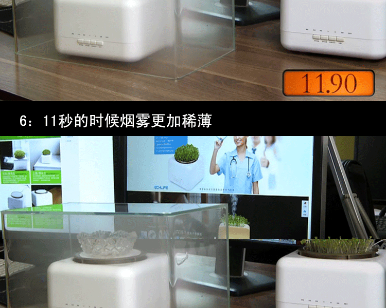 天然植物空气净化器加湿器迷你家用办公室负离子氧吧除甲醛杀菌PM2.5二手烟