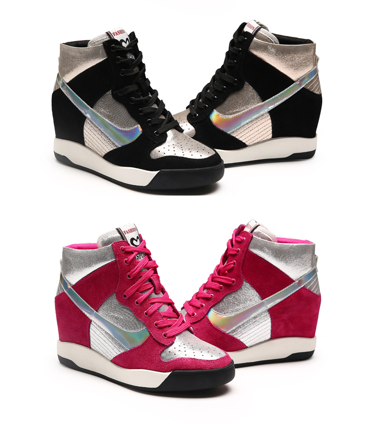 【京东】卓诗尼2016春季新款内增高运动鞋女