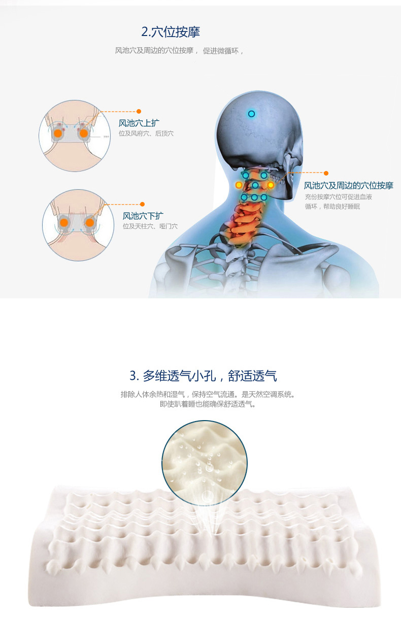 
                                                            
                                        【买一个送一个 送同款】诺伊曼枕头乳胶枕颈椎枕头泰国进口乳胶枕天然乳胶枕头护颈枕头橡胶枕头硅胶枕头 按摩头乳胶枕60*40*12-10cm                