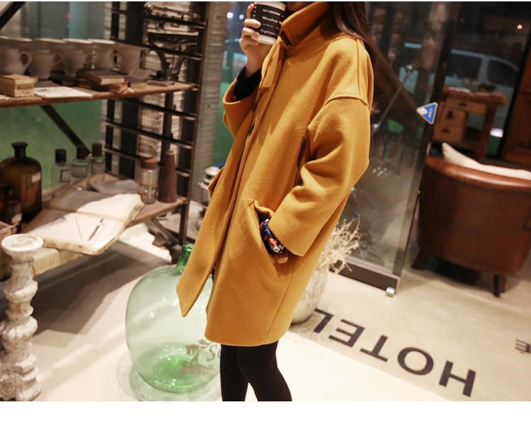 Iw 2015 autumn and winter new Korean loose minimalist lapel a wool coat female Sau San single row is long hair? large jacket turmeric yellow M picture, prices, brand platters! The elections are supplied in the national character of distribution, so action, buy now enjoy more preferential! As soon as possible.