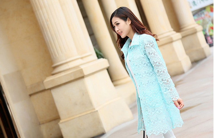 依梦良品 2014夏季新款<em>女装</em>蕾丝<em>开衫外套</em> 中长
