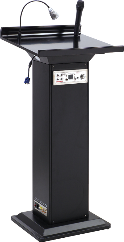 顺南多功能演讲台多媒体演讲桌配无线话筒可接