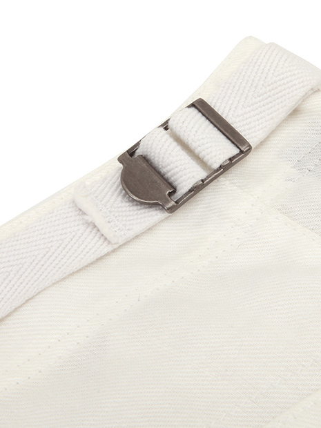 NI JEANS阿玛尼白色苎麻纤维材质<em>男士阔腿</em>休