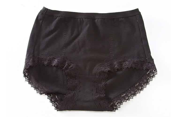 <em>都市丽人</em> 纯棉舒适平角<em>内裤</em>293042 <em>黑色</em> 均码