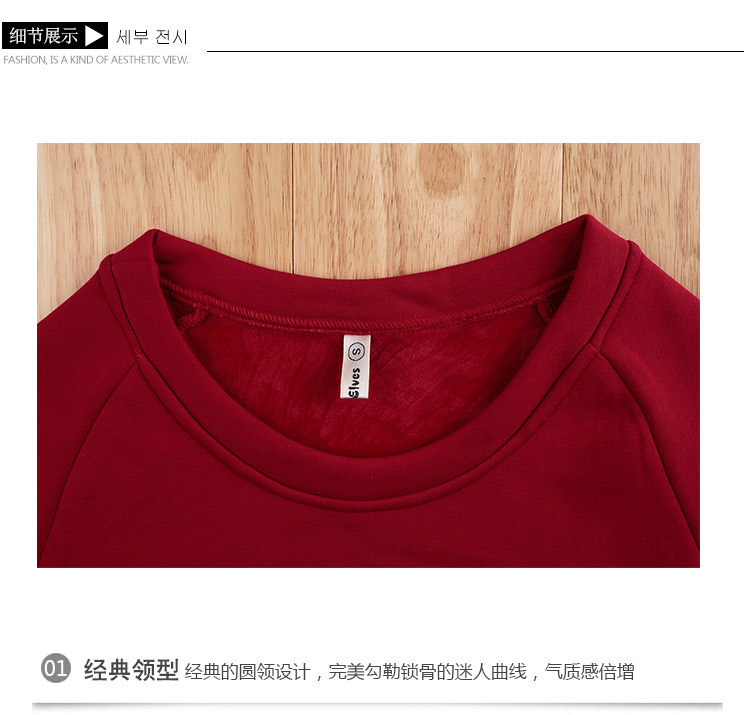 阁礼莎2015秋装新款女装学生韩版时尚显瘦休闲运动卫衣女QDDS008 酒红色 L
