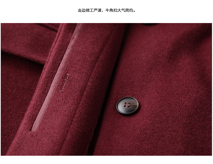 良衣尼朵2015冬季新款大衣女中长款韩版羊毛绒厚毛呢外套风衣女 驼色 M