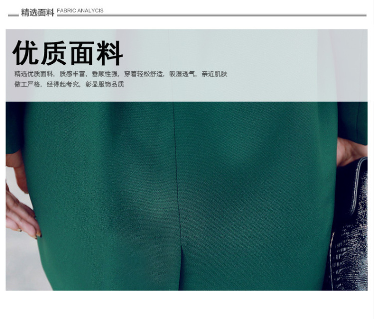浪漫妮薇娜 2015新款秋装新款风衣秋冬装 韩版休闲淑女气质大码宽松廓形大衣外套 墨绿色 L