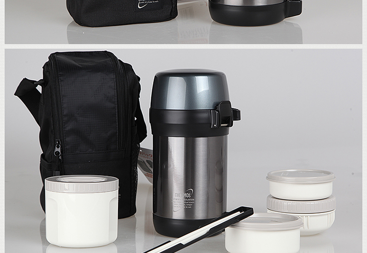 膳魔师(THERMOS)保温饭盒大容量不锈钢午餐便当盒 粥桶汤桶焖烧壶JLS-1601F