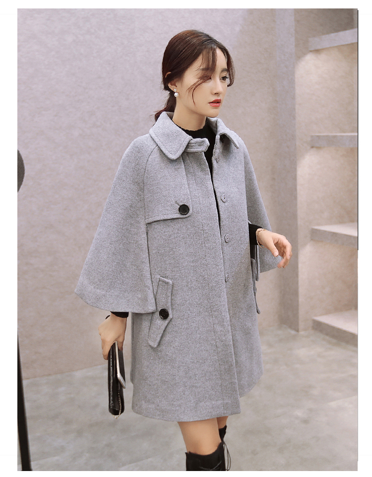 The Champs Elysees Honey Love   2015 autumn and winter new Korean version of loose cloak? Why women jacket gross sub wind jacket  708 gray M picture, prices, brand platters! The elections are supplied in the national character of distribution, so action, buy now enjoy more preferential! As soon as possible.
