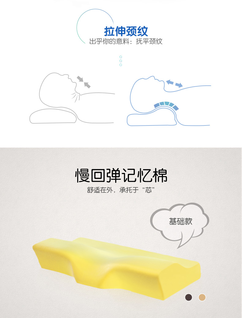 
                                        佳奥（JAGO） 慢回弹护颈记忆枕按摩颈椎枕脊椎专用棉枕头成人劲椎枕芯 磁布深睡款 浅咖                