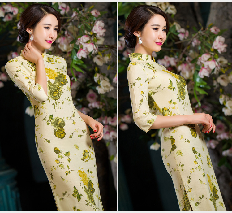 Oh, 2015 New fall blog for women of nostalgia for the video in the thin qipao Sau San large cuff improved linen long skirt qipao garden XXL picture, prices, brand platters! The elections are supplied in the national character of distribution, so action, buy now enjoy more preferential! As soon as possible.