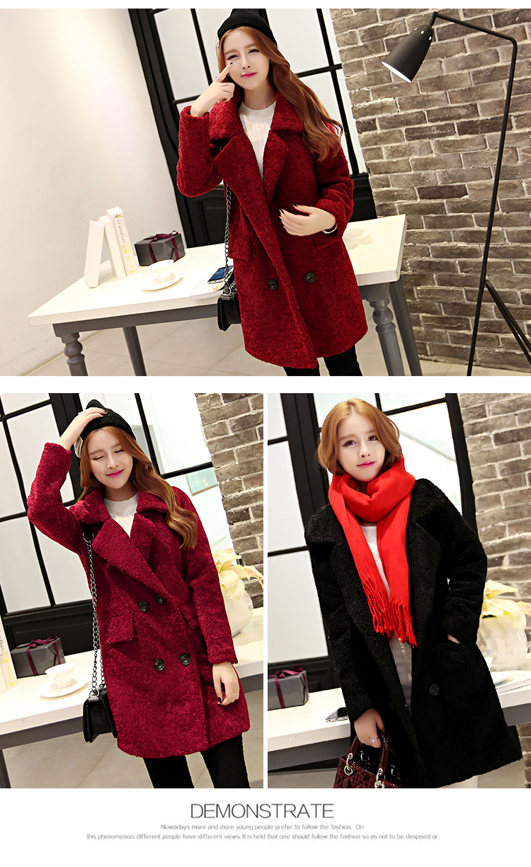 In short straw 2015 Fall/Winter Collections new double-side cashmere overcoat female Hair Girl In The jacket coat? Long Hair Girl Korean jacket? 