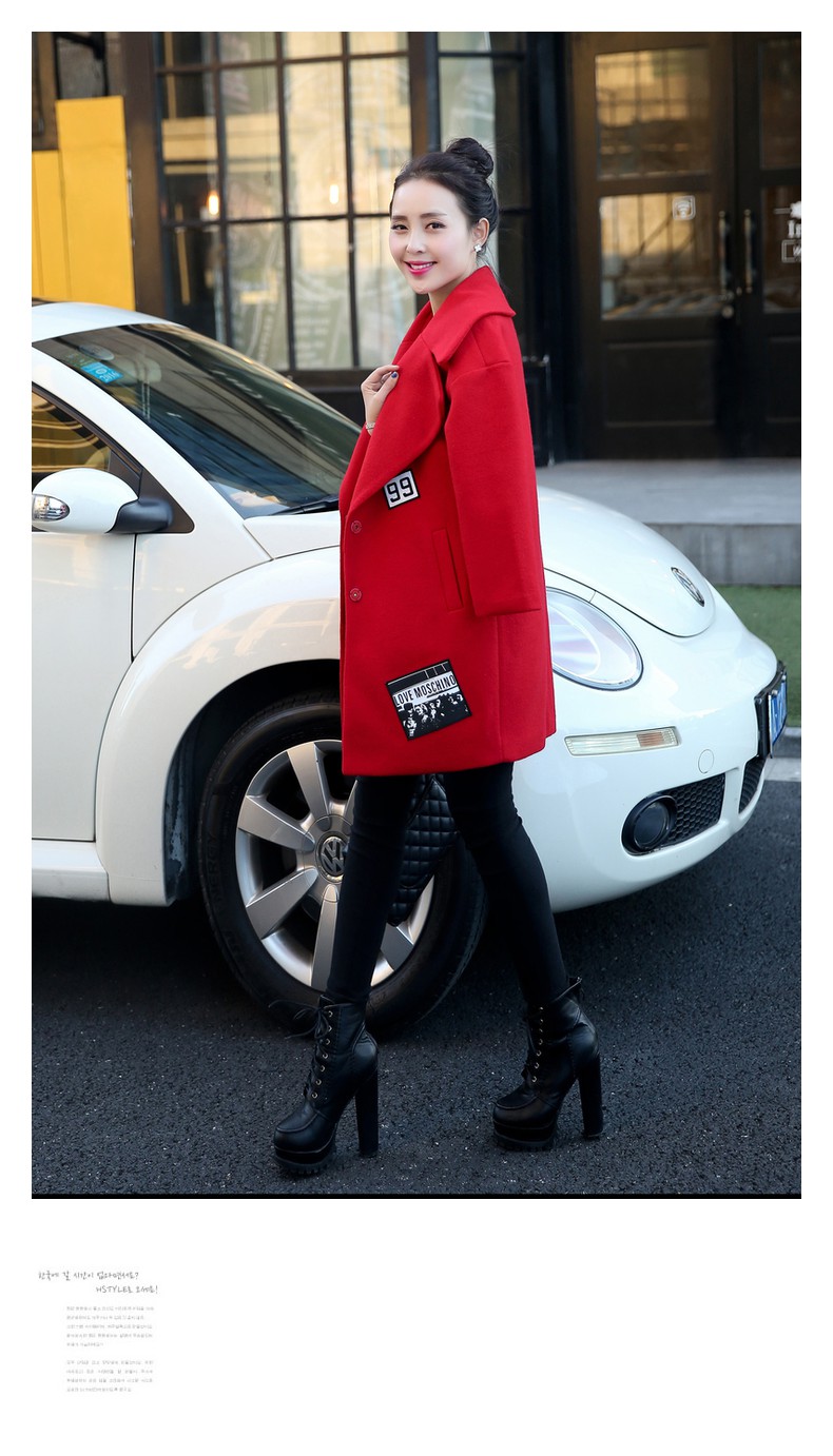 Overnight snow 2015 new era of autumn and winter Sau San Korean girl in gross? jacket long stylish shoulder wool coat female thick red? M picture, prices, brand platters! The elections are supplied in the national character of distribution, so action, buy now enjoy more preferential! As soon as possible.