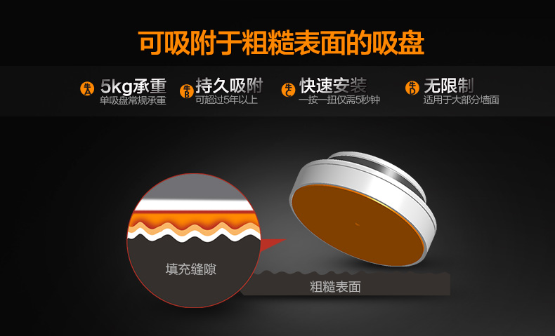 
                                                            碧嘉嘉 吸盘马桶刷架套装 创意卫生间洗厕所刷子 软毛洁厕刷头101B                
