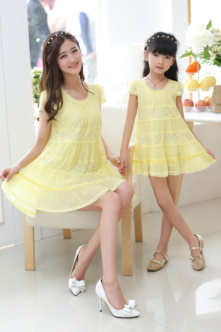 新怡人2014夏季新款亲子装 韩版时尚潮<em>母女</em>裙