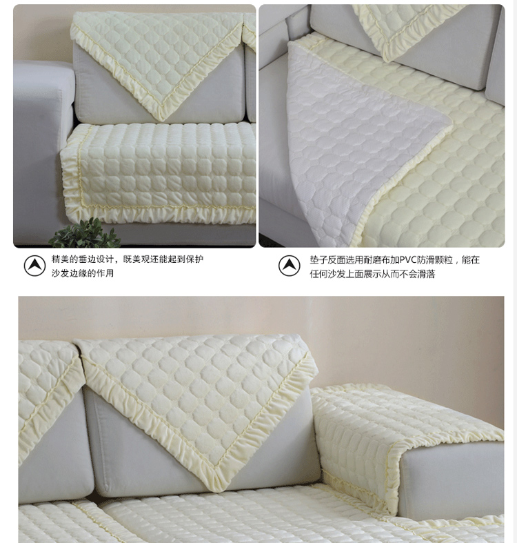 木子花开 可DIY秋冬新款短毛绒沙发垫坐垫防滑布艺坐垫定做沙发套沙发巾欧式 毛绒沙发垫 升级版负离子浅咖啡色 70*90cm