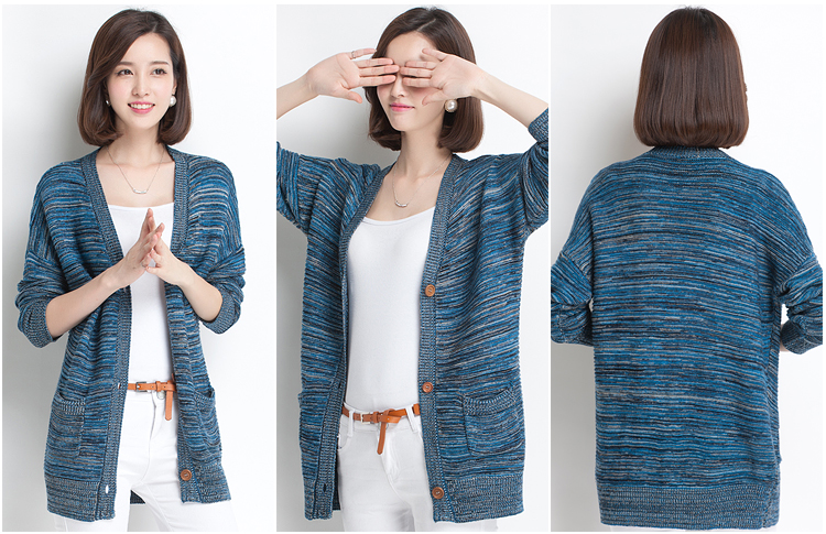 kesuoer<em>开衫</em>针织衫女中长款2014秋装<em>秋衣</em>长袖