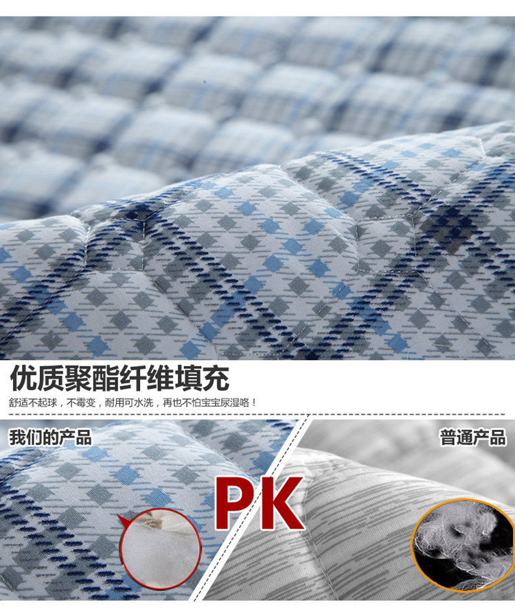 
                                        皛胜家纺 床垫 软床褥 折叠宿舍单双人褥子床护垫 青瓷倾国 90*200cm                