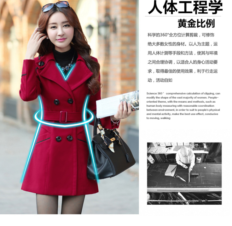  2015 Autumn as clothing and auspicious New stylish for women in the medium to long term, Sau San Mao jacket coat women? 8858 wine red M picture, prices, brand platters! The elections are supplied in the national character of distribution, so action, buy now enjoy more preferential! As soon as possible.