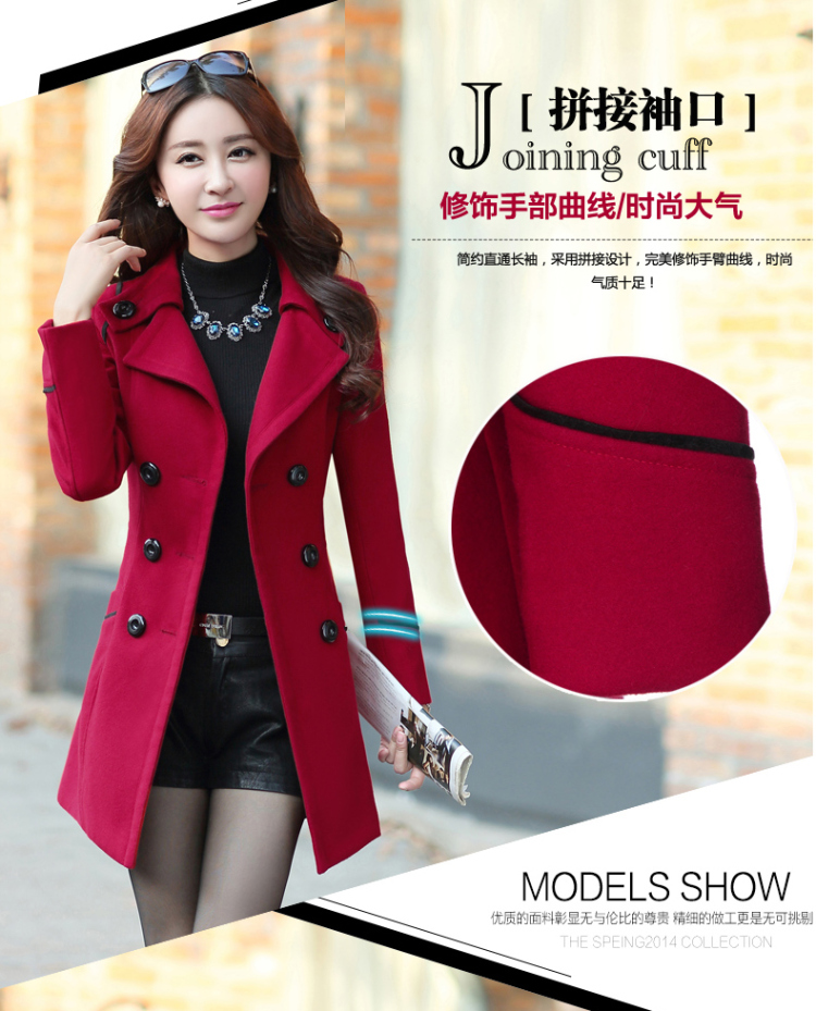  2015 Autumn as clothing and auspicious New stylish for women in the medium to long term, Sau San Mao jacket coat women? 8858 wine red M picture, prices, brand platters! The elections are supplied in the national character of distribution, so action, buy now enjoy more preferential! As soon as possible.