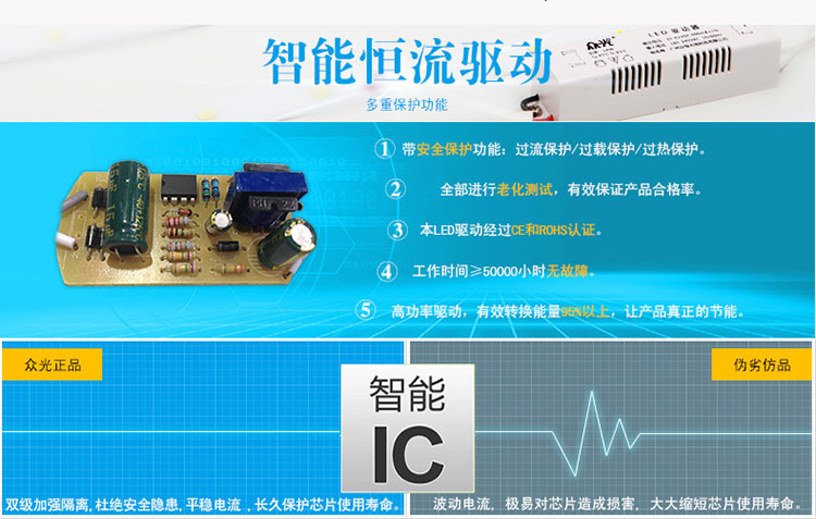 众光led吸顶灯 格子分段无极调光led吸顶灯简约现代长方形客厅灯 白框黄光 63*63cm 48W